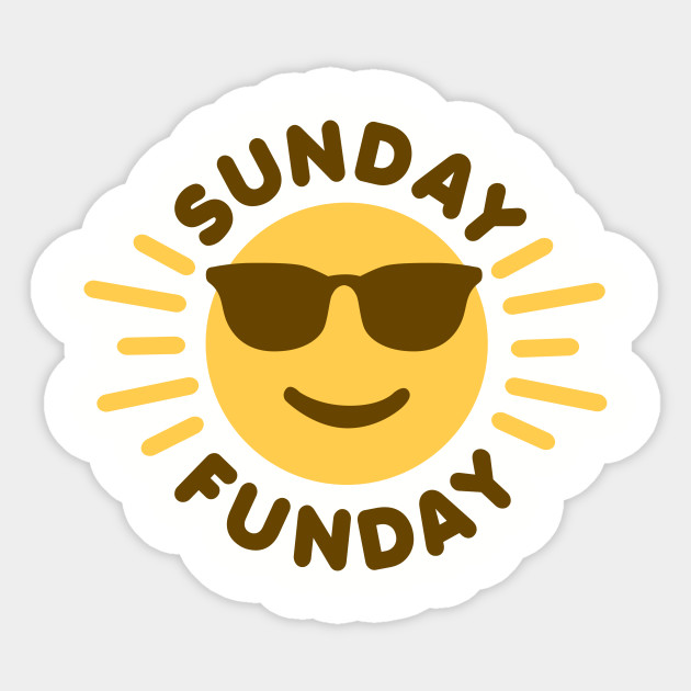 Sunday Funday - Emoji Art - Sticker | TeePublic